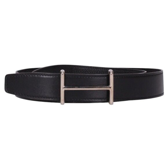 Hermes Idem H Buckle Reversible Leather Belt 85